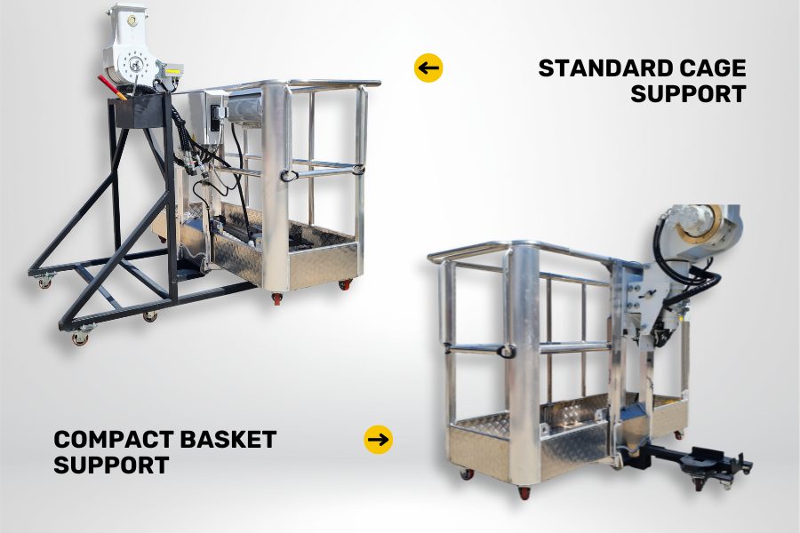 Supports for the Cage when the Spider Platform is used in Crane Mode