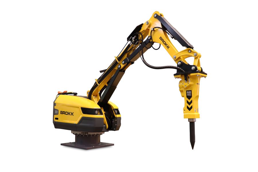 Brokk Introduces Pedestal Boom. Plug-and-play for efficient breaking