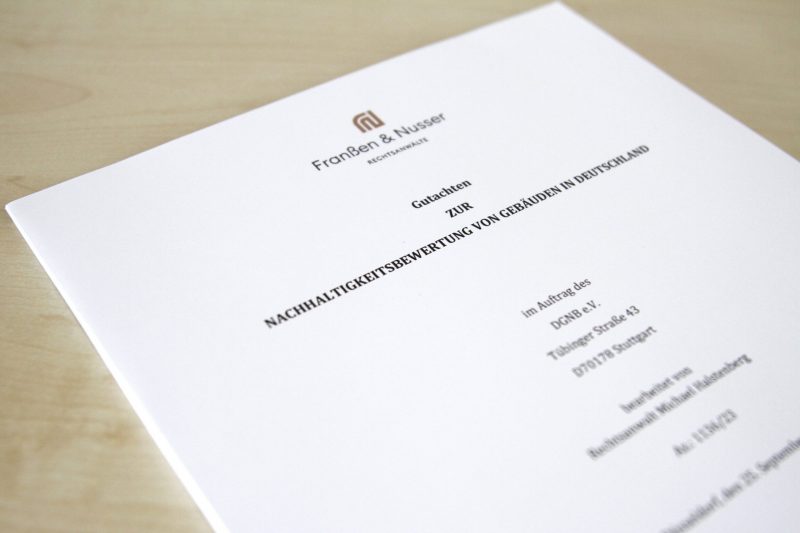 DGNB veröffentlicht Gutachten zur Nachhaltigkeitsbewertung von Gebäuden in Deutschland