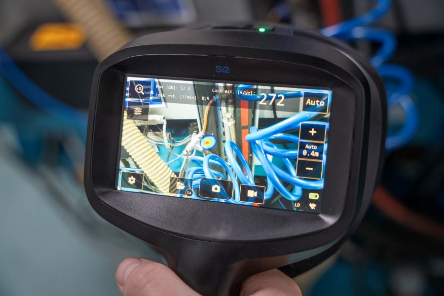 Reducing Energy Loss and Improving Safety in Glass Production with Acoustic Imaging