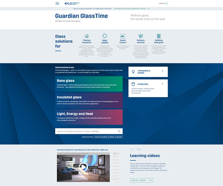 Guardian Glass lanseaza versiunea digitala a manualului sau Glass-Time,  cea mai apreciata „platforma online de cunostinte in domeniul sticlei”