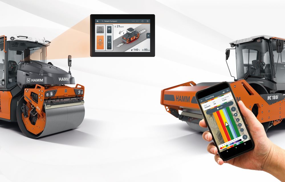 Hamm: Numerous innovations in earthworks and asphalt construction. Innovations in machine technology and digital solutions