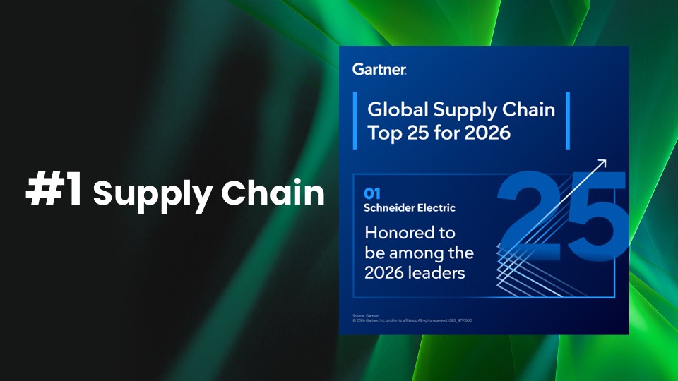 Schneider Electric ocupa primul loc in clasamentul Gartner® Top 25 Supply Chain 2026 pentru al patrulea an consecutiv