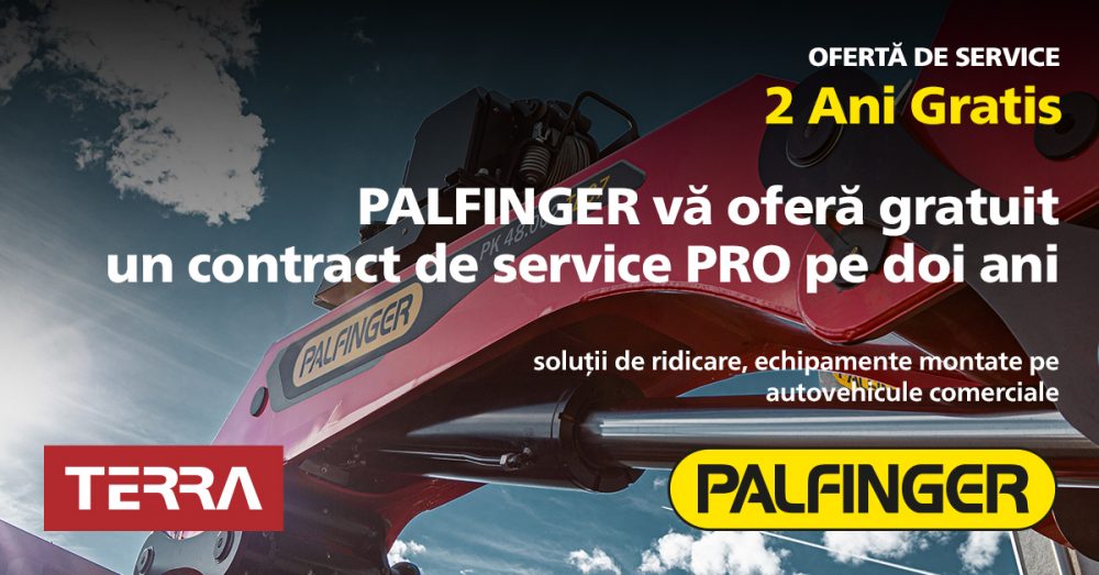 Oferta Service „2 Ani Gratis” pentru PALFINGER Service Contract PRO | PALFINGER va ofera gratuit un contract de service PRO pe doi ani!