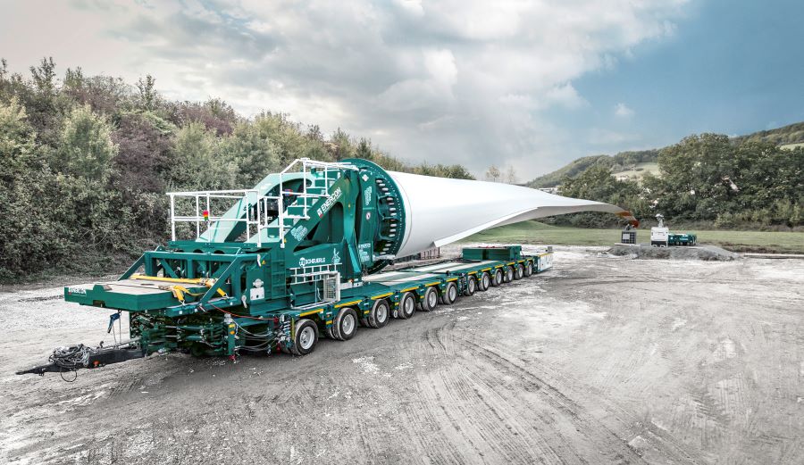 Premiere for ENERCON: New BladeLifter from TII SCHEUERLE masters first Rotor Blade transports