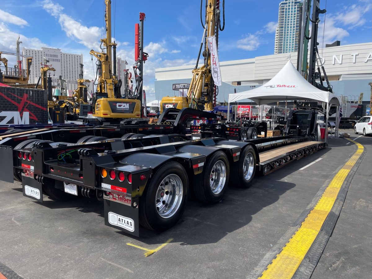 Talbert Manufacturing Featured Customized 70SA-RC-RA Trailer at CONEXPO-CON/AGG 2023