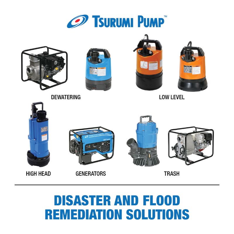 Tsurumi Pump boosts inventory to aid disaster-stricken regions across North America