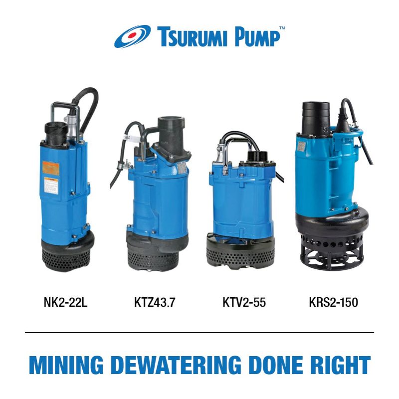 Tsurumi mining dewatering pumps deliver increasingly user-friendly designs