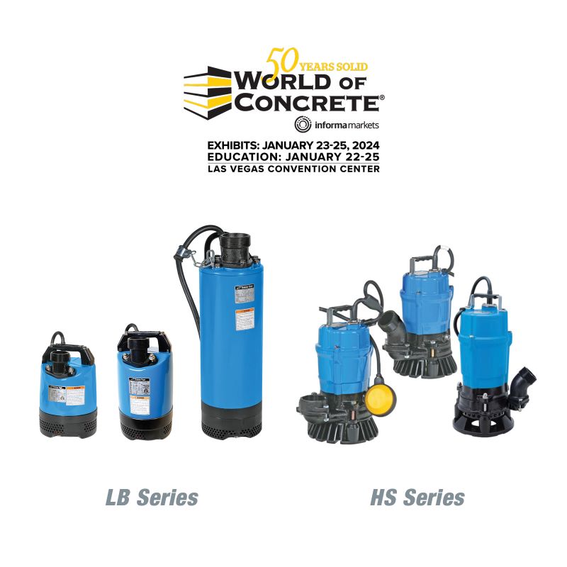 Tsurumi to display top-selling HS and LB series at World of Concrete