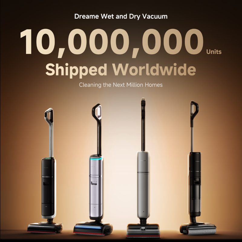 DREAME: Aspiratoarele verticale Wet & Dry depasesc pragul de 10 milioane de unitati livrate la nivel mondial