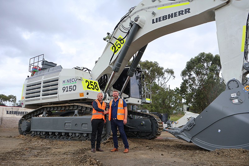 Liebherr-Australia and Mineco Celebrate new Partnership with First R 9150 Delivery